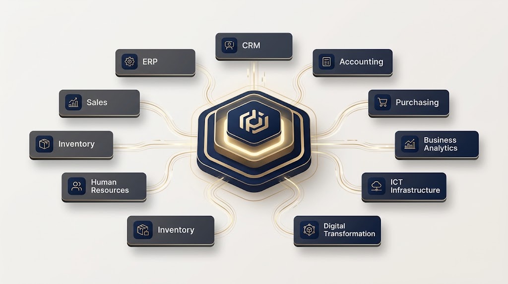 Connected ERP modules